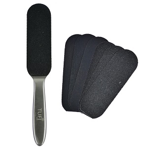 PODO TUFI profi PREMIUM металлическая пилка-основа для педикюра со сменными файлами 80/180 грит